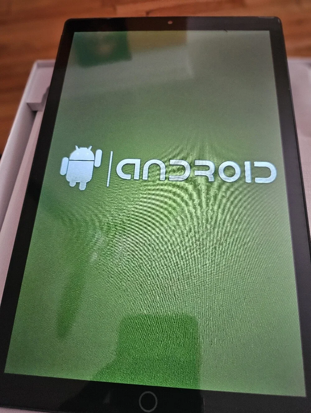 Gray Tablet with Large Display and Slim Bezel